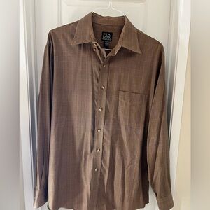 Jos. A. Bank Brown Checkered Men's Shirt